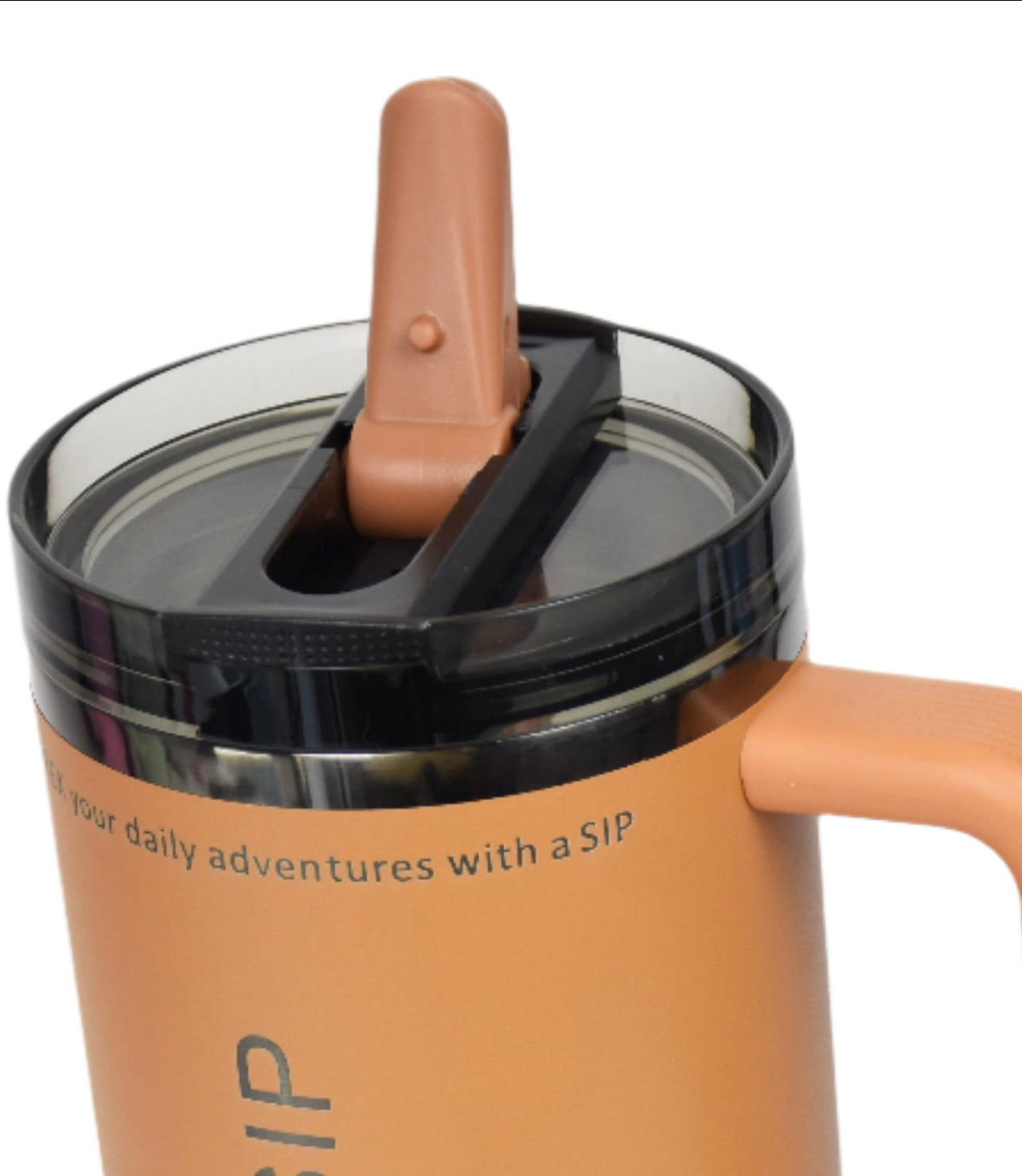 Treksip™ Caramel | Paille rabattable | Antifuite | Gobelet | 40 oz