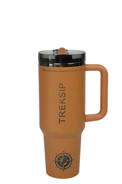 Treksip™ Caramel | Paille rabattable | Antifuite | Gobelet | 40 oz