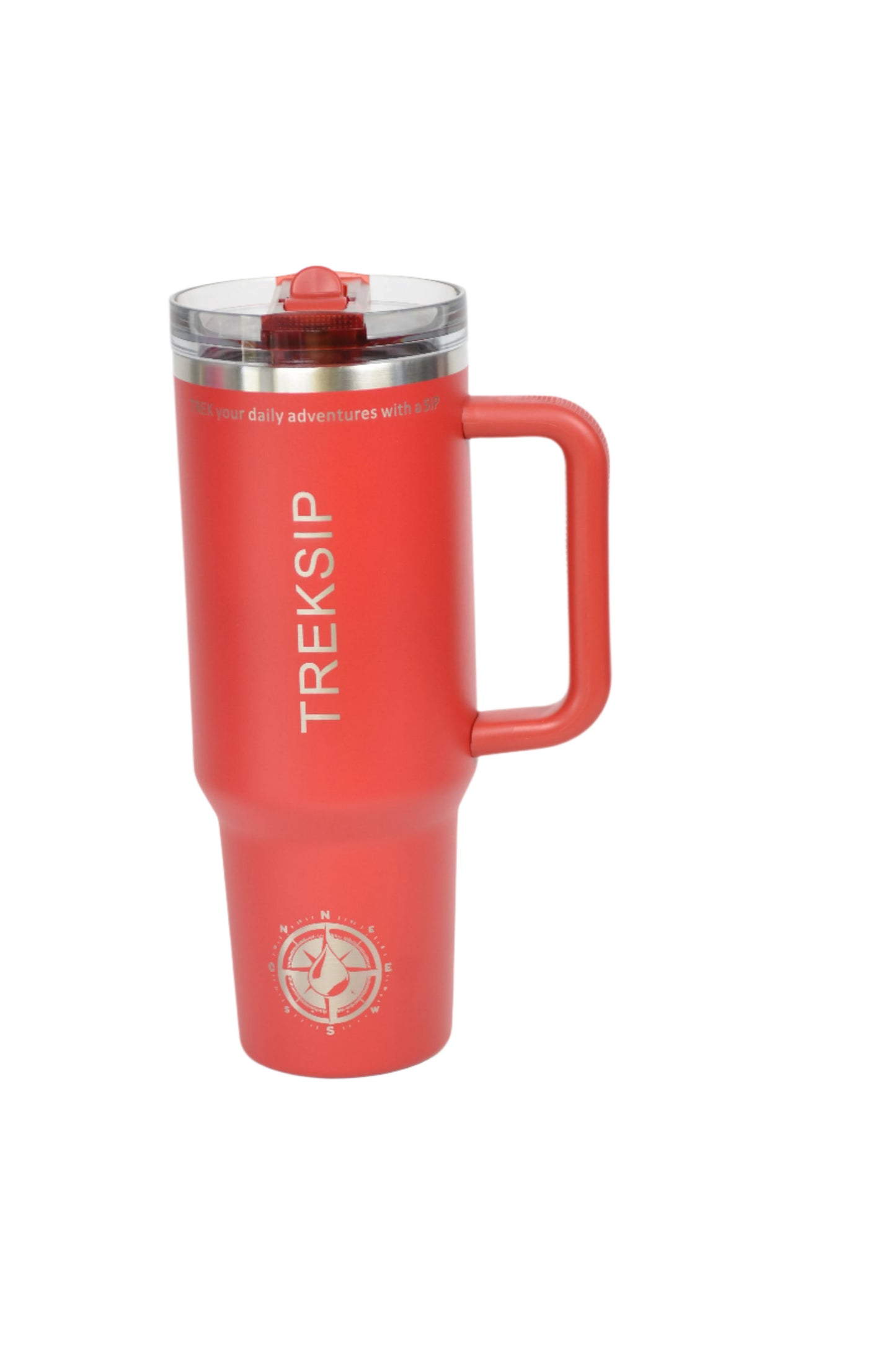 Treksip™ Rouge | Paille rabattable | Antifuite | Gobelet | 40 oz