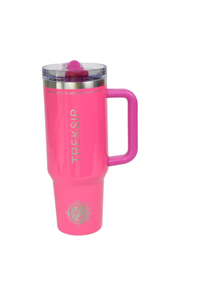 TREKSIP® Barbie Pink| Flip Straw |Leakproof|Tumbler | 40 OZ